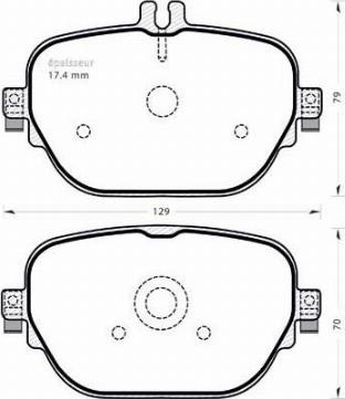 MGA 1406 - Kit de plaquettes de frein, frein à disque cwaw.fr