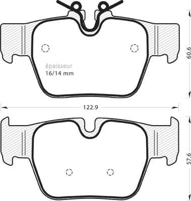 MGA 1400 - Kit de plaquettes de frein, frein à disque cwaw.fr