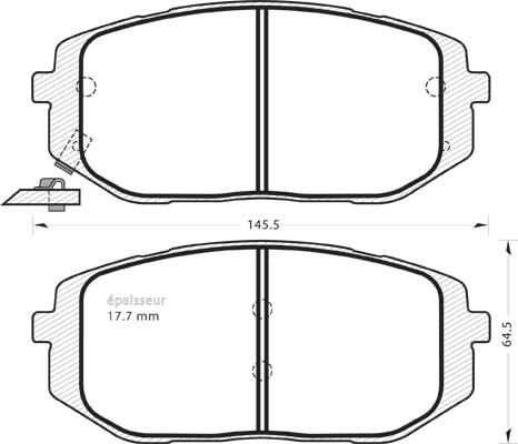 MGA 1419 - Kit de plaquettes de frein, frein à disque cwaw.fr