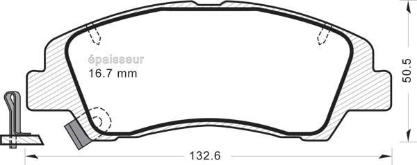 MGA 1414 - Kit de plaquettes de frein, frein à disque cwaw.fr