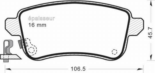 MGA 1416 - Kit de plaquettes de frein, frein à disque cwaw.fr