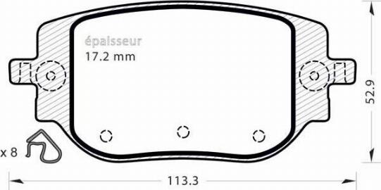 MGA 1410 - Kit de plaquettes de frein, frein à disque cwaw.fr