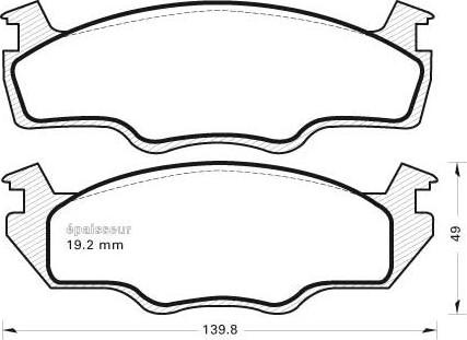 MGA 154 - Kit de plaquettes de frein, frein à disque cwaw.fr