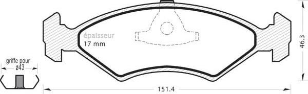 MGA 156 - Kit de plaquettes de frein, frein à disque cwaw.fr