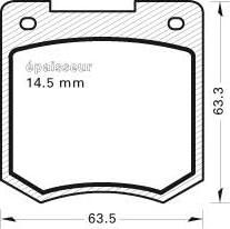 MGA 15 - Kit de plaquettes de frein, frein à disque cwaw.fr