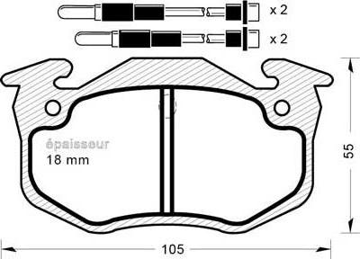 MGA 164 - Kit de plaquettes de frein, frein à disque cwaw.fr