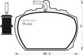 MGA 168 - Kit de plaquettes de frein, frein à disque cwaw.fr