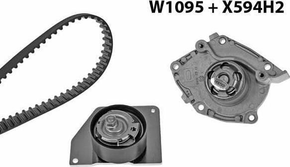 MGA 1095K1 - Pompe à eau + kit de courroie de distribution cwaw.fr