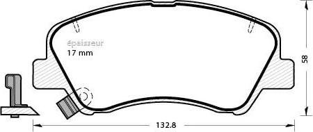 MGA 1095 - Kit de plaquettes de frein, frein à disque cwaw.fr