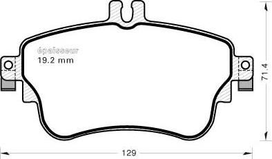 MGA 1090 - Kit de plaquettes de frein, frein à disque cwaw.fr