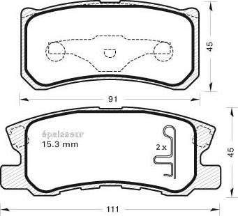 Klaxcar France 24525z - Kit de plaquettes de frein, frein à disque cwaw.fr