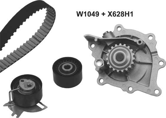 MGA 1049K1 - Pompe à eau + kit de courroie de distribution cwaw.fr