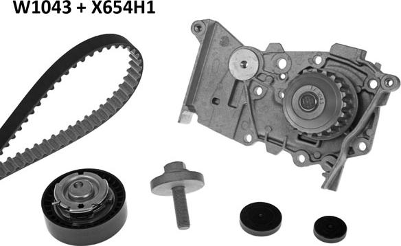 MGA 1043K4 - Pompe à eau + kit de courroie de distribution cwaw.fr