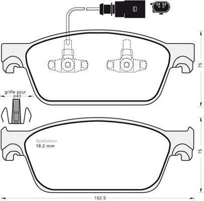 BOSCH 986494553 - Kit de plaquettes de frein, frein à disque cwaw.fr