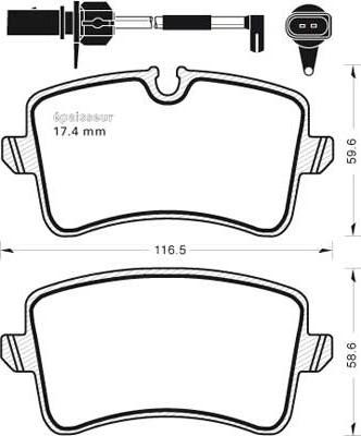 MGA 1052 - Kit de plaquettes de frein, frein à disque cwaw.fr