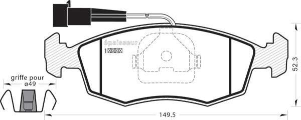 MGA 1065 - Kit de plaquettes de frein, frein à disque cwaw.fr