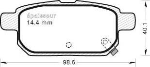 MGA 1068 - Kit de plaquettes de frein, frein à disque cwaw.fr