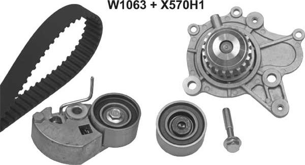 MGA 1063K1 - Pompe à eau + kit de courroie de distribution cwaw.fr