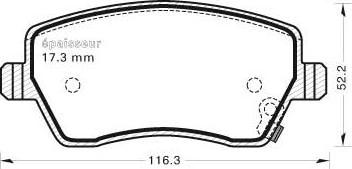 MGA 1063 - Kit de plaquettes de frein, frein à disque cwaw.fr