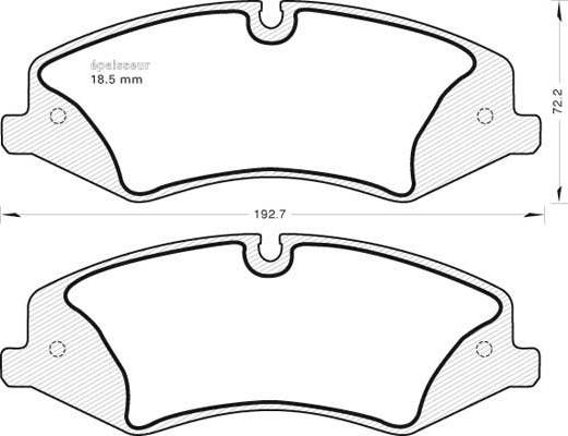 MGA 1009 - Kit de plaquettes de frein, frein à disque cwaw.fr