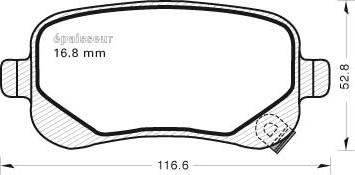 MGA 1005 - Kit de plaquettes de frein, frein à disque cwaw.fr