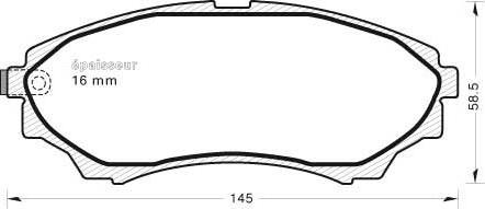 MGA 1006 - Kit de plaquettes de frein, frein à disque cwaw.fr