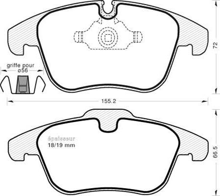 FTE 9001096 - Kit de plaquettes de frein, frein à disque cwaw.fr