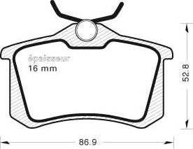 MGA 1007 - Kit de plaquettes de frein, frein à disque cwaw.fr