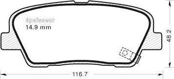 MGA 1016 - Kit de plaquettes de frein, frein à disque cwaw.fr