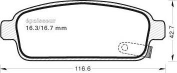 MGA 1010 - Kit de plaquettes de frein, frein à disque cwaw.fr