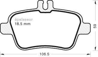 MGA 1085 - Kit de plaquettes de frein, frein à disque cwaw.fr