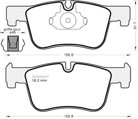 BENDIX 573419B - Kit de plaquettes de frein, frein à disque cwaw.fr