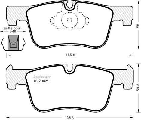 BOSCH 986494561 - Kit de plaquettes de frein, frein à disque cwaw.fr