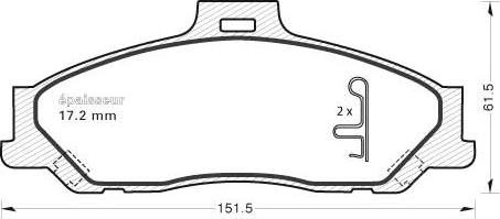 MGA 1039 - Kit de plaquettes de frein, frein à disque cwaw.fr