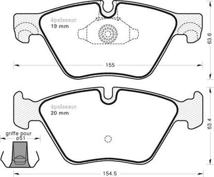 Jurid 573151JT-D - Kit de plaquettes de frein, frein à disque cwaw.fr