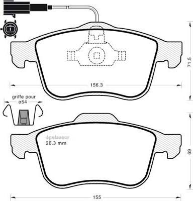 HELLA T2010 - Kit de plaquettes de frein, frein à disque cwaw.fr