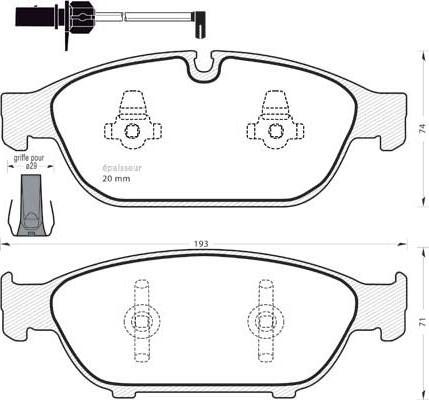 MGA 1033 - Kit de plaquettes de frein, frein à disque cwaw.fr