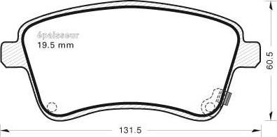 MGA 1032 - Kit de plaquettes de frein, frein à disque cwaw.fr