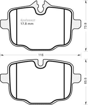 MGA 1023 - Kit de plaquettes de frein, frein à disque cwaw.fr