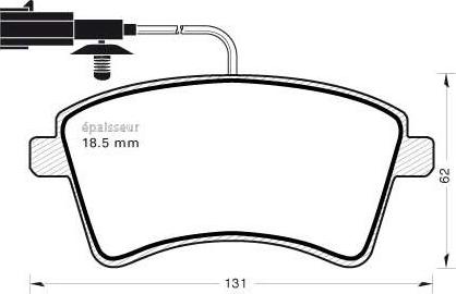 MGA 1079 - Kit de plaquettes de frein, frein à disque cwaw.fr