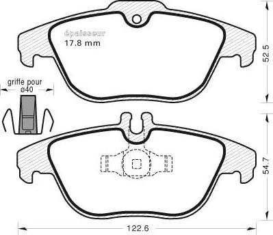 MGA 1075 - Kit de plaquettes de frein, frein à disque cwaw.fr