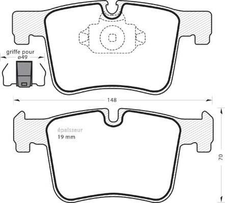 HELLA T2052 - Kit de plaquettes de frein, frein à disque cwaw.fr