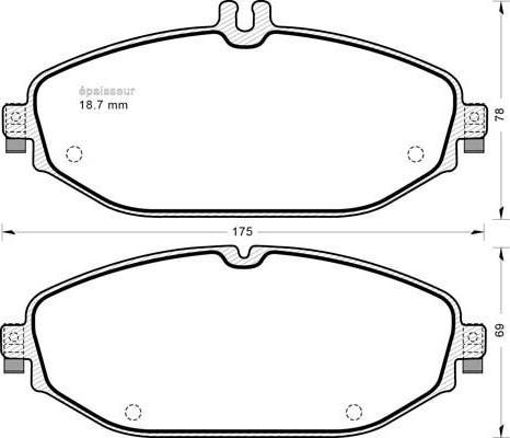 MGA 1199 - Kit de plaquettes de frein, frein à disque cwaw.fr