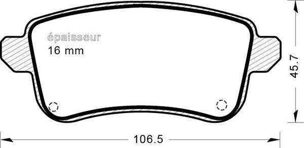 MGA 1191 - Kit de plaquettes de frein, frein à disque cwaw.fr