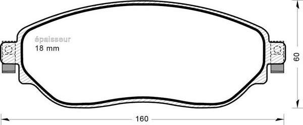 MGA 1192 - Kit de plaquettes de frein, frein à disque cwaw.fr