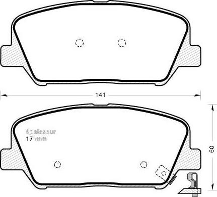 MGA 1149 - Kit de plaquettes de frein, frein à disque cwaw.fr