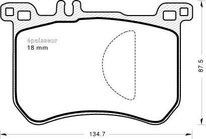 MGA 1146 - Kit de plaquettes de frein, frein à disque cwaw.fr