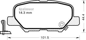 MGA 1140 - Kit de plaquettes de frein, frein à disque cwaw.fr