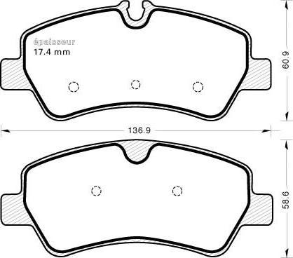 MGA 1143 - Kit de plaquettes de frein, frein à disque cwaw.fr