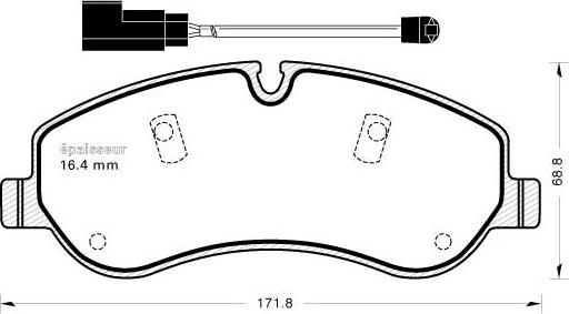 MGA 1142 - Kit de plaquettes de frein, frein à disque cwaw.fr